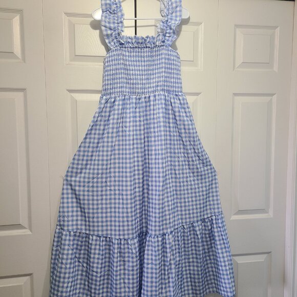 OMZIN Plaid Maxi Smocked Sundress - Picture 4 of 4